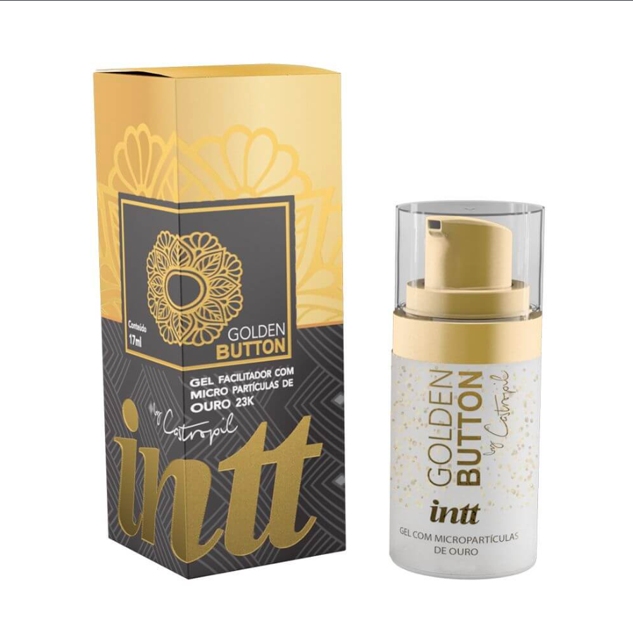 Gel Facilitador Para Sexo Anal com Micro Partículas de Ouro 23K - Intt Golden Button By Castropil | 17ml