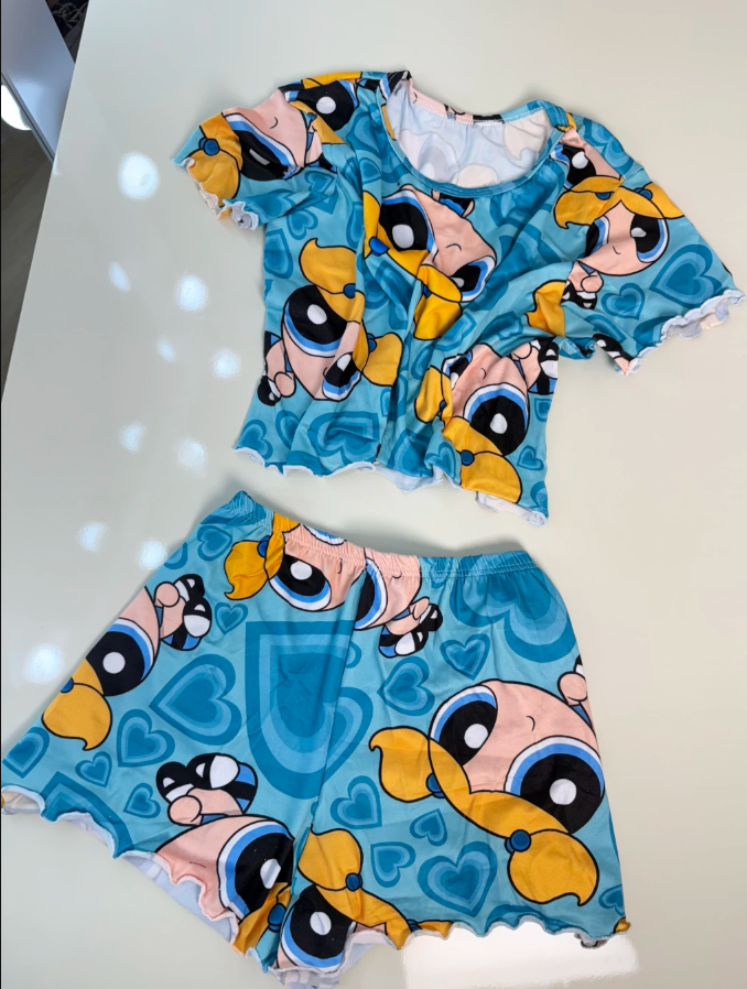 Pijama Manguinha azul